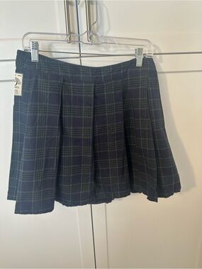 Adidas plaid, pleated skirt